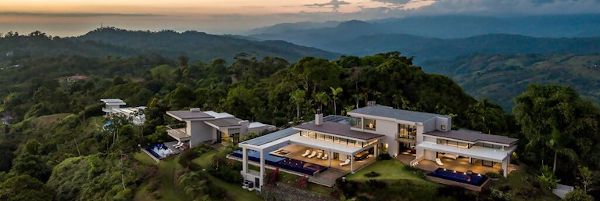 Luxury homes with an oceanview on the mountain top for sale in Costa Rica