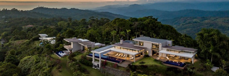 Luxury homes with an oceanview on the mountains for sale in Costa Rica